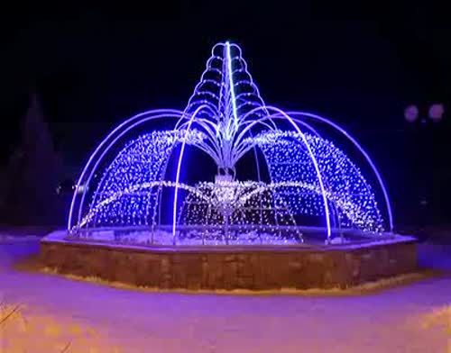 Прекрасный “зимний” фонтан появился в Пестрецах
