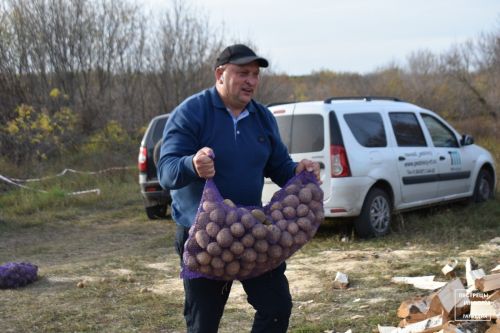 Глава Пестречинского района наколол дрова жене служащего на СВО
