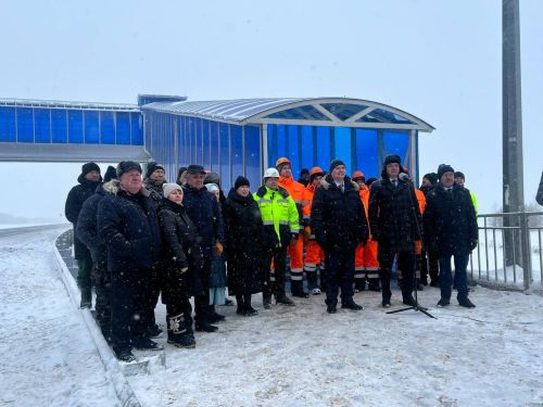 В Пестречинском районе на трассе открыли два надземных пешеходных перехода