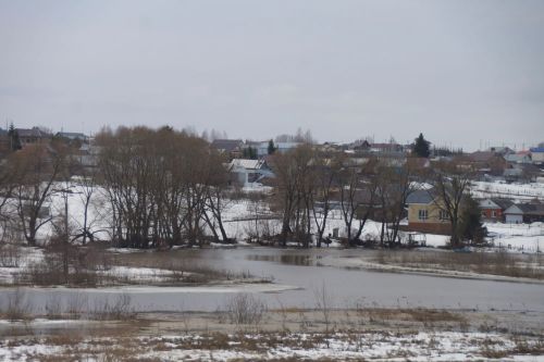 На реке Мёша в Пестречинском районе заметно поднялся уровень воды