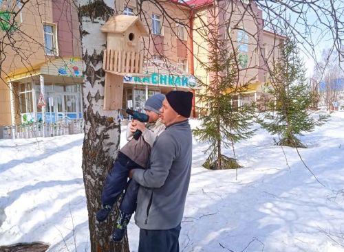 У пестречинского детского сада «Каенкай» появились новые скворечники