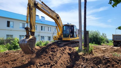 Во дворах многоквартирных домов Пестрецов идет благоустройство территорий