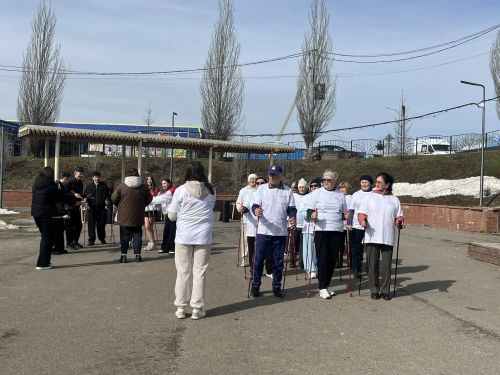В Пестрецах активисты, школьники и врач прошли 10 000 шагов к здоровью