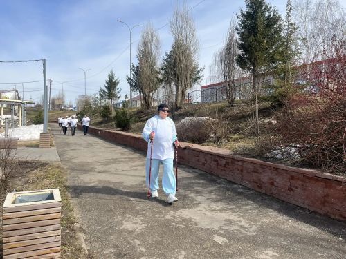 В Пестрецах активисты, школьники и врач прошли 10 000 шагов к здоровью