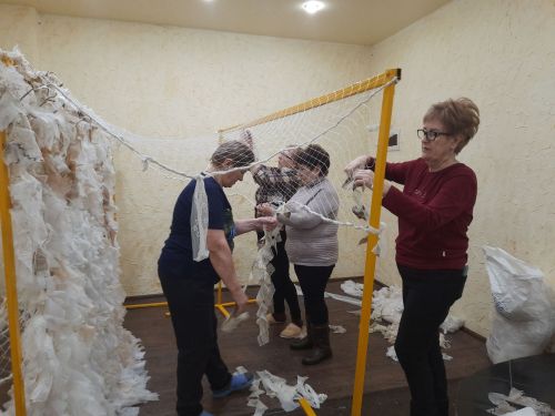 Плетение маскировочных сеток