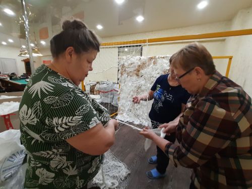 Плетение маскировочных сеток