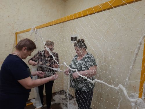 Плетение маскировочных сеток