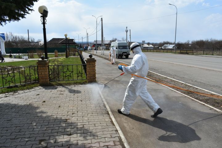 Пестречинские парки и скверы продезинфицируют