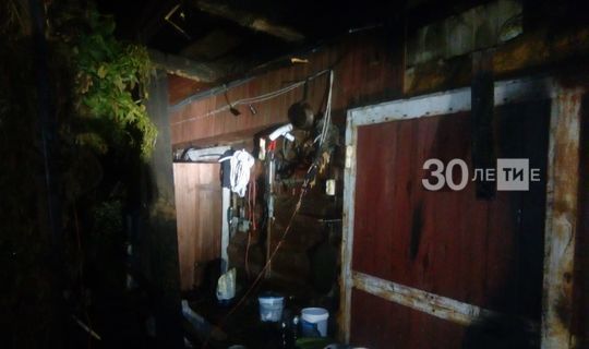 Бассейн и баню уничтожил огонь в Куюках, дом удалось спасти