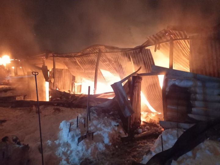 В селе Старое Шигалеево сгорели баня и сарай