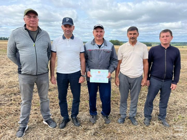На пестречинском поле наградили лучших комбайнеров недели