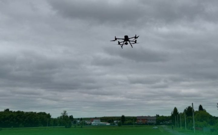 В Альвидино провели аэрофотосъёмку полигона для создания цифрового ортофотоплана