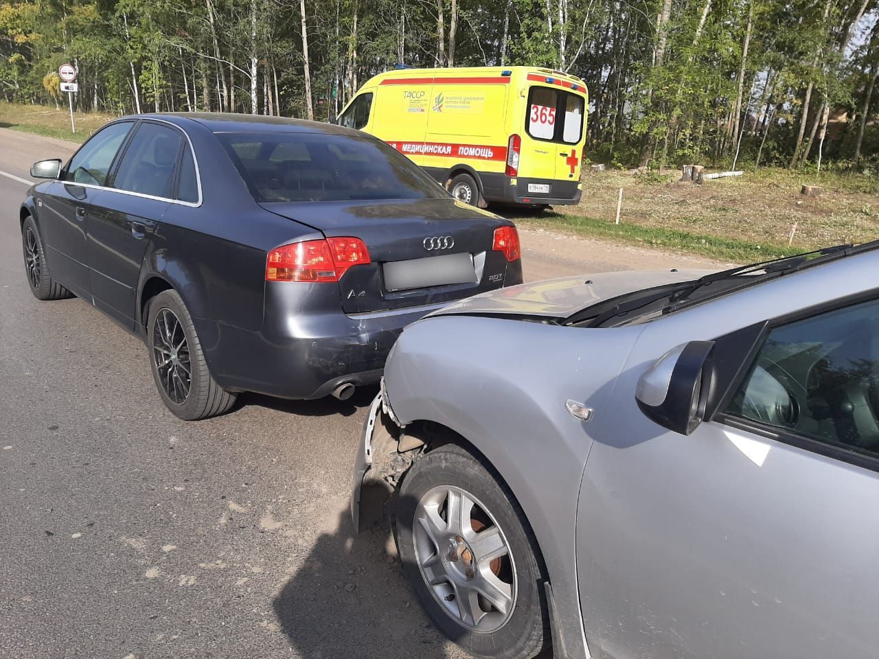 Четыре машины столкнулись на пестречинской автодороге