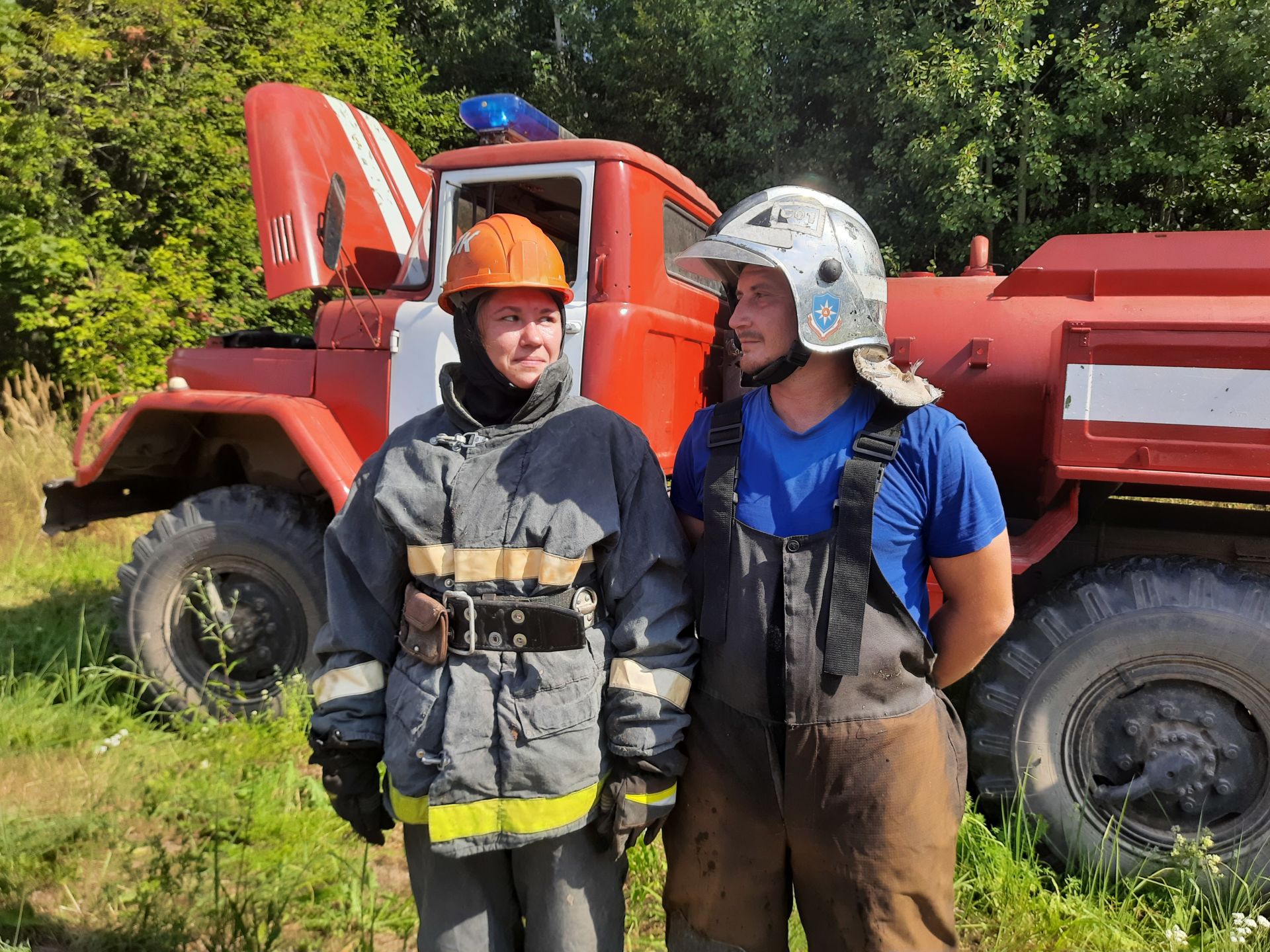 В Пестречинском районе прошли учения по тушению лесного пожара