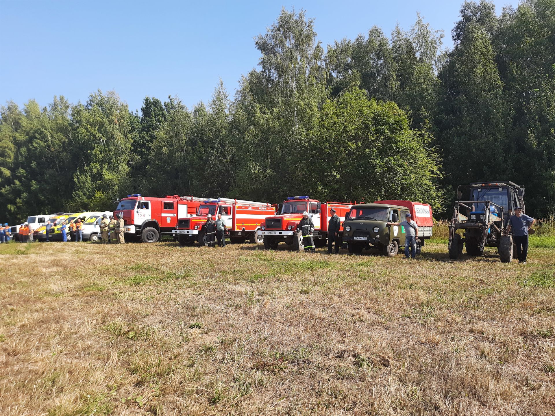 В Пестречинском районе прошли учения по тушению лесного пожара