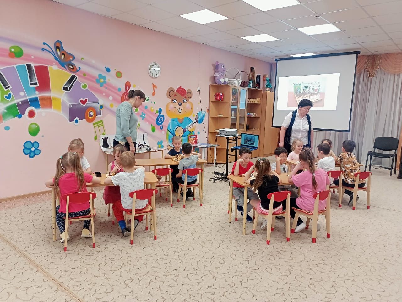 В пестречинском детском саду прошёл шахматно-шашечный турнир