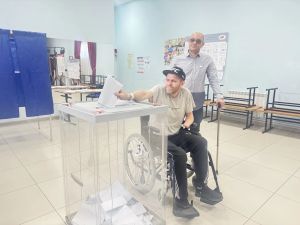 Ветеран СВО из Пестречинского района Айдар Галиев проголосовал на выборах