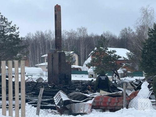 Отец с тремя маленькими дочками погибли на пожаре в Пестречинском районе