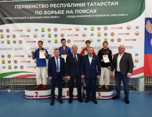 Пестречинцы приняли участие в первенстве РТ по борьбе на поясах