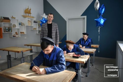 Детям из пестречинской школы-интернат подарили новые инструменты для работы по дереву
