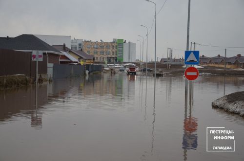Талые воды затопили улицу в деревне Куюки