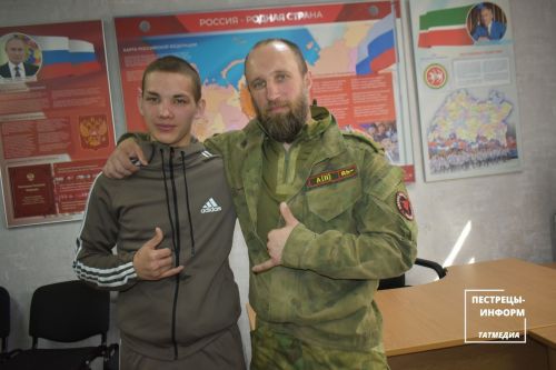 Военнослужащий из Пестречинского района встретился с молодежью