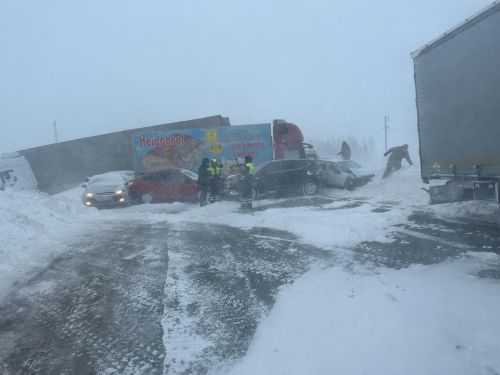 В Пестречинском районе на трассе М7 произошло массовое ДТП