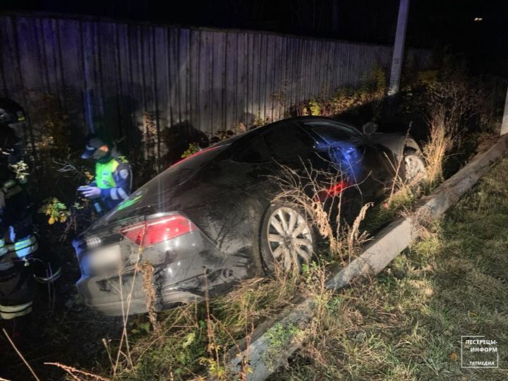 В Пестречинском районе машина съехала в кювет
