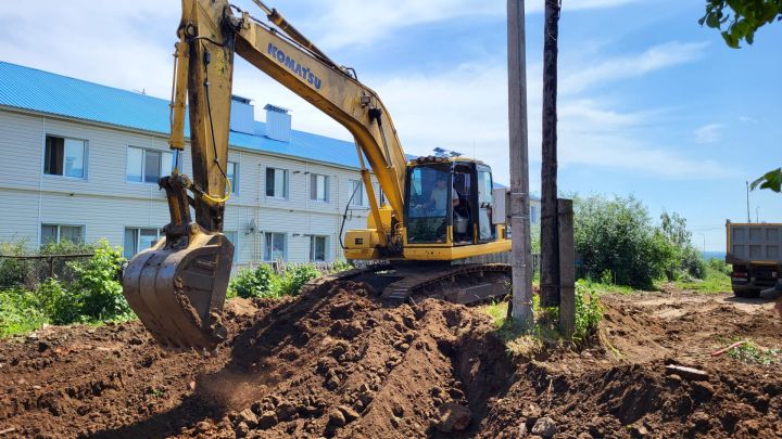 Во дворах многоквартирных домов Пестрецов идет благоустройство территорий